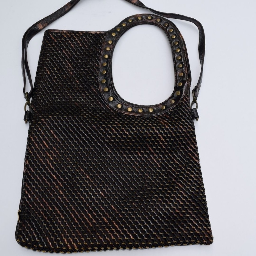 Brown Shoulder Strap Carry Purse Bag